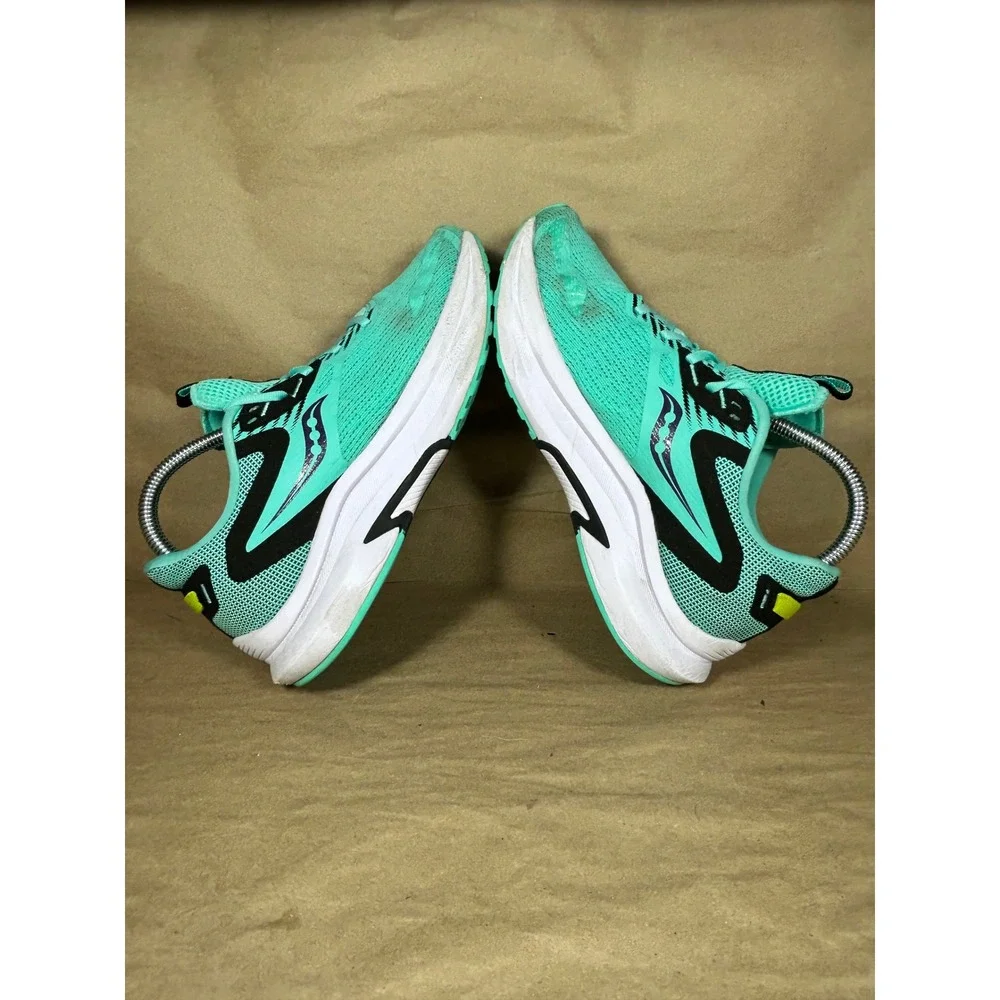 Saucony Axon Running Shoes Womens 8 Teal Aqua S10732-26 Mesh PWRRUN Athletic
